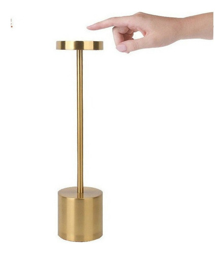 Lâmpada De Mesa Sem Fio Portátil Usb Charge Para Quarto Cor Da Estrutura Dourado