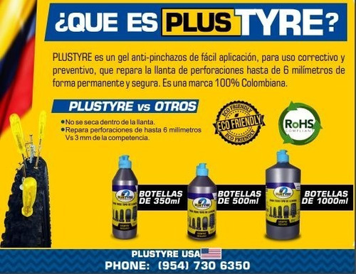 Imagen 7 de 10 de Líquido Sellante Tubeless / Antipinchazos Plustyre * 1000 Ml