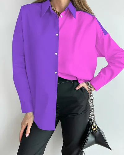 Blusa blanco con negro manga larga sale