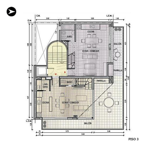 Venta Departamento 2 Dormitorios Rosario