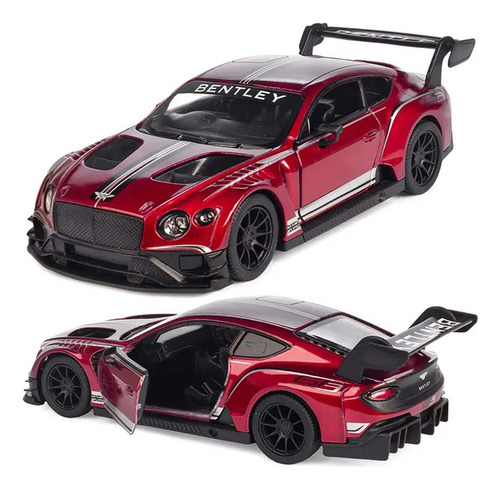 Bentley Continental Gt3 Esc. 1:38 Kinsmart Rojo
