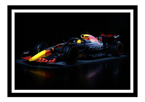 Red Bull Rb18 2022 F1 Verstappen Cuadro Enmarcado 45x30cm