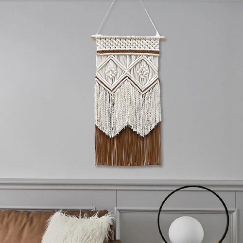 Tapiz Bohemio De Macramé, Tapiz Tejido Hecho A Mano Para