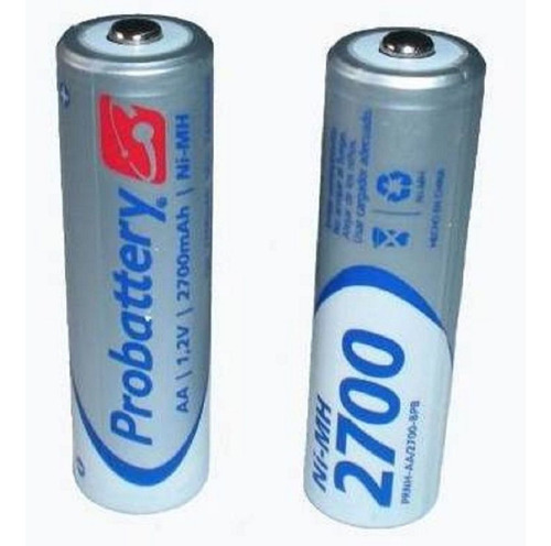 Imagen 1 de 5 de Pila Aa Probattery 2700 Mah X 2u Pilas Recargables Bateria