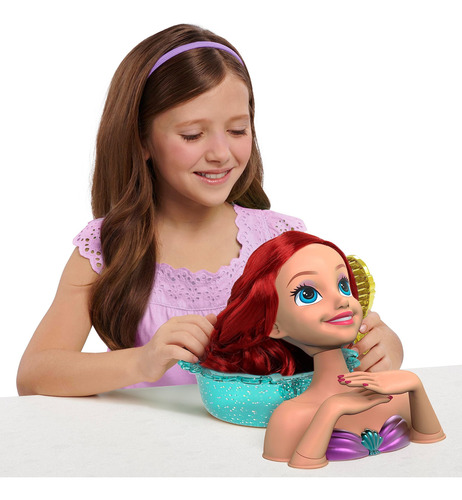 Cabezal De Peluquería Just Play, Princesa Ariel De Disney, 2