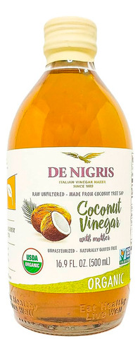 Vinagre Coco Orgánico De Nigris 500ml Cultivo Madre Trex