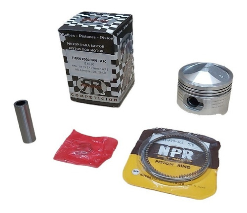 Kit Piston Alta Compresion Honda Cg Fan 125 Aros Npr Japon