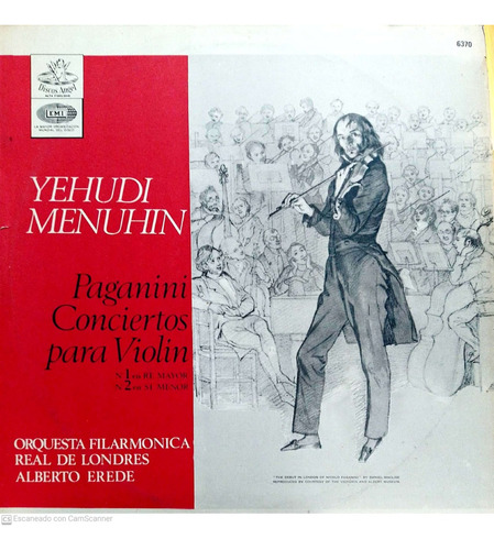 Yehudi Menuhin - Paganini Conciertos Para Violin      ( Lp )