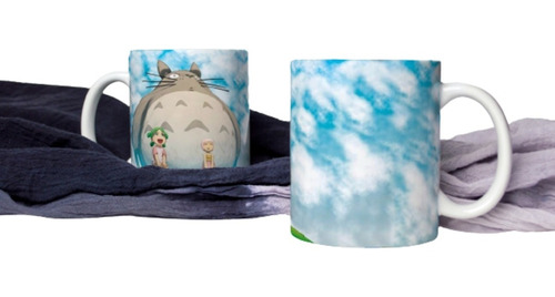 Taza Blanca Sublimada 11 Oz Regalo Anime Totoro F127