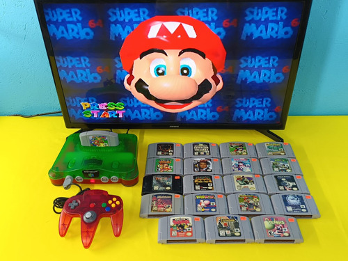 Consola N64 Nintendo 64 Transparente Con 1 Control Y 1 Juego (Usado)