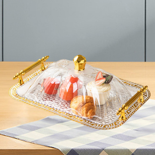 Bandeja De Mesa De Centro De Aperitivos De Frutas Con Asa S