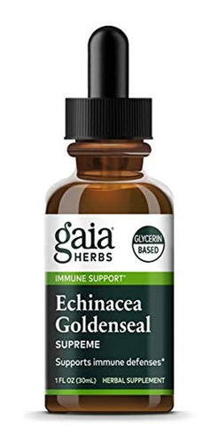 Gaia Herbs Echinacea Goldenseal Supreme,sin Alcohol,botella