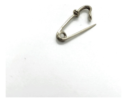 Alfiler De Gancho Prendedor Plata 925 Porta Medalla Bautismo Color Plateado