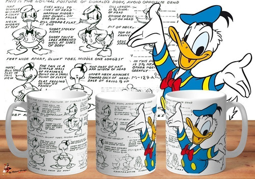 Taza - Tazón De Ceramica Disney Donald Duck Creacion 4k Art