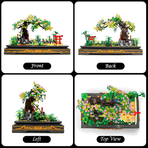 Mini Juego De Construcción De Bonsái De Árbol De Sakura, Col
