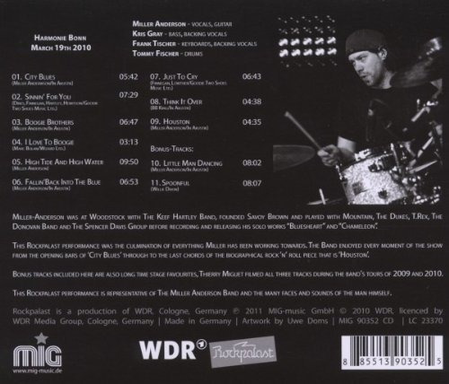 Cd Live At Rockpalast 2010 - Miller Anderson Band