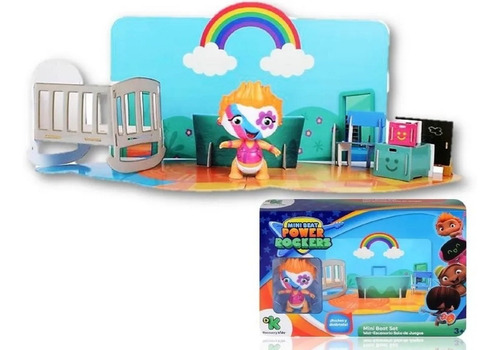 Power Rockers Mini Beat Set Sala De Juegos Figura Wat