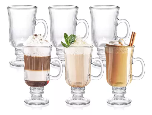 Juego 6 Tazas Café Cortado Cristal 140 Ml a precio barato