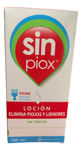 Sin Piox Loción Elimina Piojos Y Liendres 100ml C/peine X3