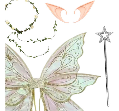 Conjunto De Disfraz De Hada Con Para Fiestas De Rol Y