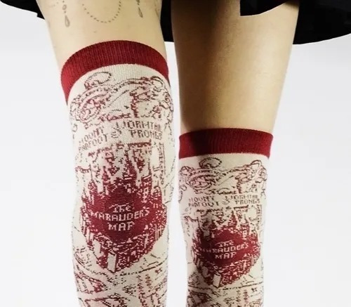 Imagen 5 de 6 de Medias Bucaneras Mapa Del Merodeador Harry Potter Oficial