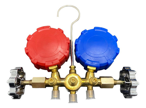 Manifold Completo R410 Cuerpo Bronce C/visor Juego Mangueras