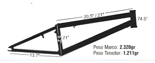 Cuadro Bmx Gw Trouble 20 Cr-mo Cua-076