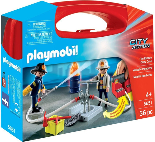  Playmobil Maletín De Bombero 5651 Con Mini Bomba De Agua 