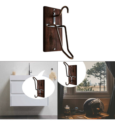 Imagen 6 de 8 de Motocicleta Casco Rack Wall Mount Llavero Organizador Para