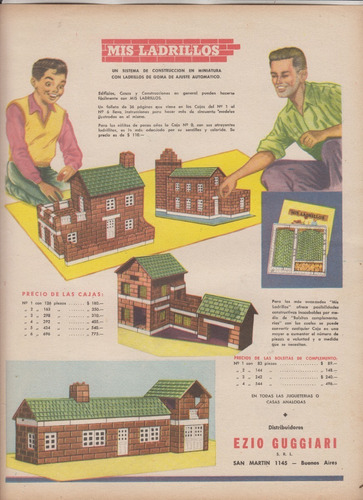 1960 Juguetes Publicidad Vintage Mis Ladrillos De Encastre