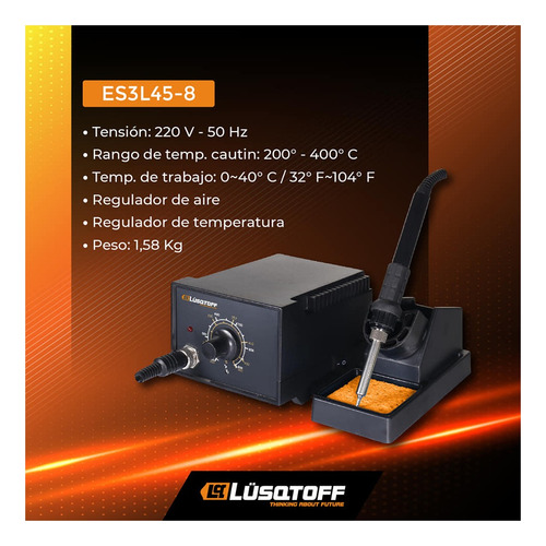 Imagen 3 de 10 de Estacion Soldado Tipo Lapiz 40w Simple Lusqtoff Es3l45-8