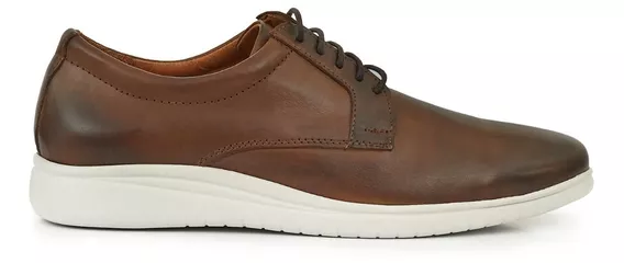 Zapato Hombre Cuero Vestir Sport Acordonado Briganti Casual