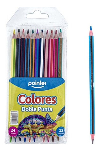 Set De Colores Redondos Doble Punta Niños 12 Und Colegio 