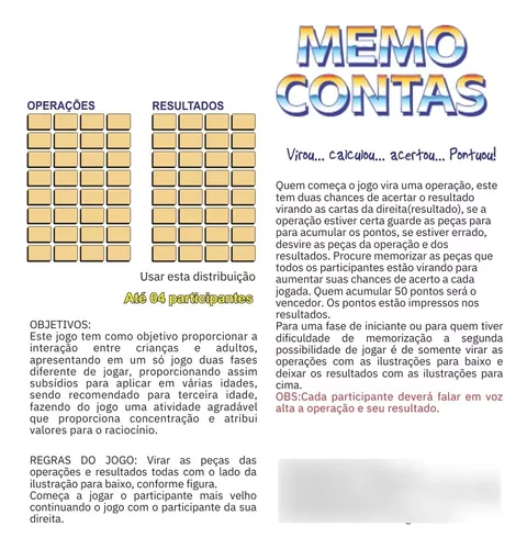 Jogo Tabuada Produto Dadinhos IV MMP Brinquedo Pedagógico - Papelaria de  Brinquedo - Brinquedo Pedagógico e Papelaria