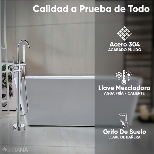 Solana Kit Tina De Baño Rectangular De Acrílico Slim 170x80x60 Cm + Grifo Independiente Monomando Cuello Cisne Silver / Kit Completo De Alto Brillo Blanco/silver Para Cuarto De Baño