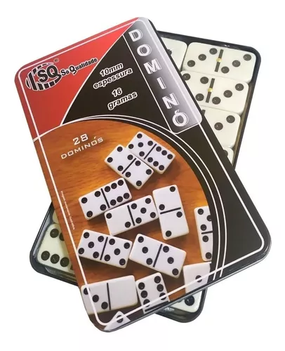 Jogo De Domino Osso Super Luxo Na Lata 28Pçs- UNYHOME