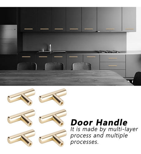 Herrajes Para Muebles 6 Juegos De Manija De Cajón Dorado Esp
