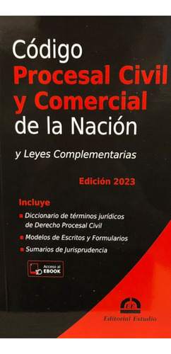 Codigo Procesal Civil Y Comerical ( 2023 ) - Ed Estudio 