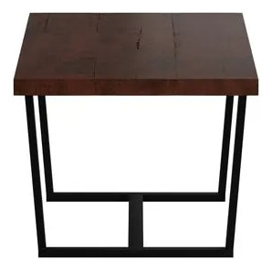 Mesa De 1,90 Con Dos Bancos De Estilo Rústico Marrón Oscuro