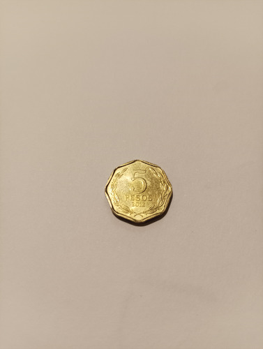 Moneda De 5 Pesos Chilenos Año 2012