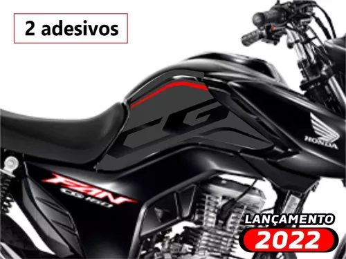 Adesivo Cg Fan 160 2022 Tanque Lat. Moto Preta B