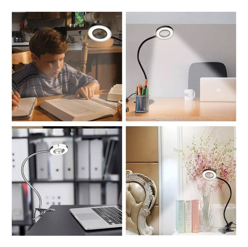 A Lámpara De Lectura Usb Con Clip De Construcción Color