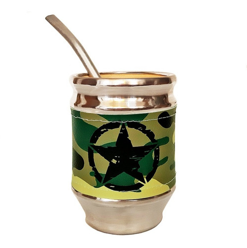 Imagen 3 de 7 de Equipo De Mate Completo Camuflado Militar Set Kit Matero