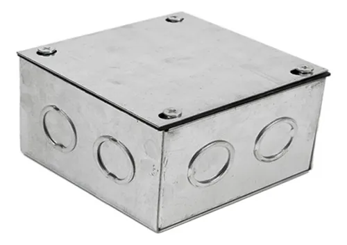 Caja Galvanizada B-15 150x150x100mm Pre Picada Con Tapa