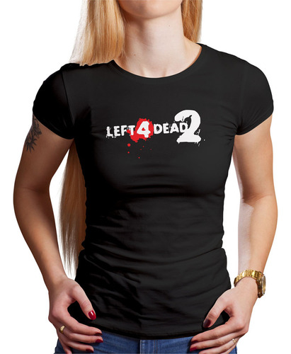 Polo Dama Left For Dead Logo (d1334 Boleto.store)