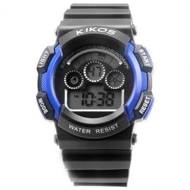 Relógio Digital Kikos Caixa 4,6 Cm Alarme Masculino 3 Mt Led