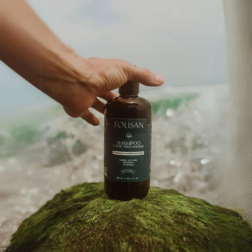 Shampoo Forte Anticaída Hombre Carbón Activado Folisan 500ml
