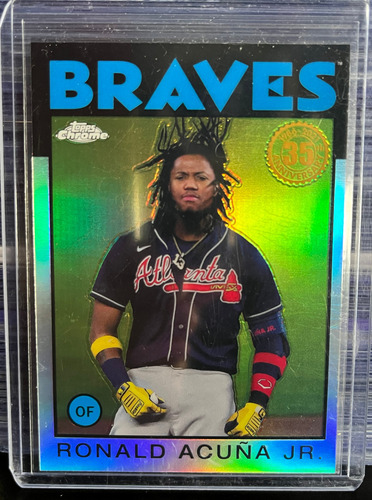 Ronald Acuña Topps Chrome '86 Anniversary 2021 Braves #86bc3