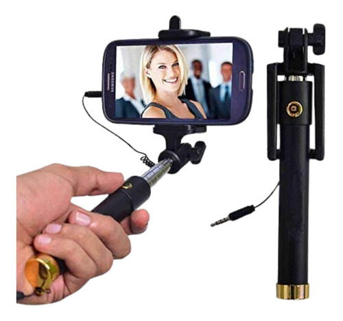 Monopod Palo Selfie Stick Con Cable Aux 3.5mm Foto