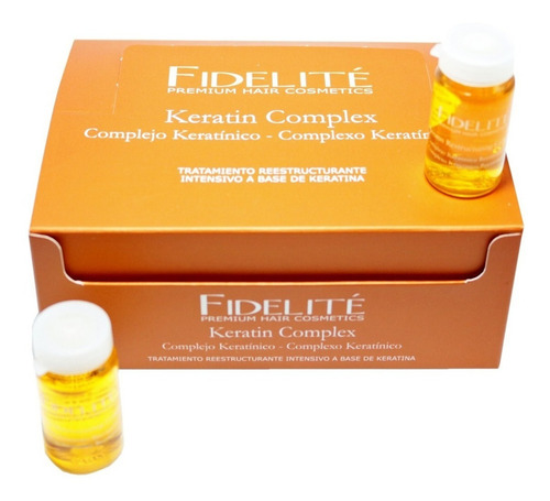 6 Ampollas Keratina 15ml Fidelite + Gorro Termico Metalizado